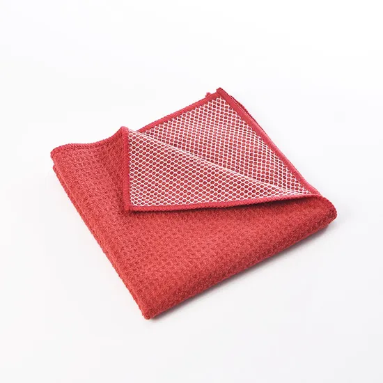 Deep Cleaning Small Pinapple Grid Microfiber with Poly Mesh Cloth