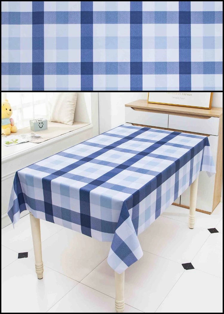 Modern Grid table Cloth Polyester Printed PVC Tablecloth