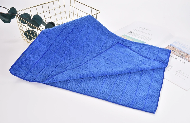 Super Soft Big Grid Warp Knitting Microfiber Cleaning Cloth