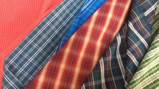 Yarn Dayed Checkered Grid Uniform Cloth 