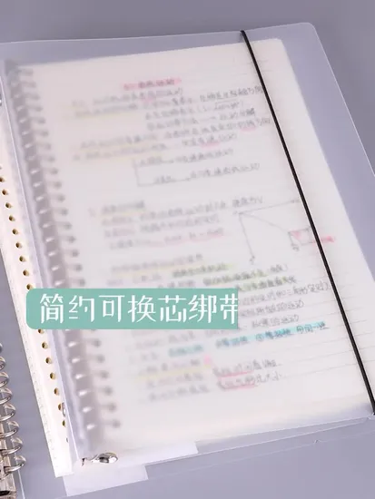 Snowhite Grid Spiral Notebook with Plastic Hardcover and Elastic Band Closure, 60 Sheets Per Pack 