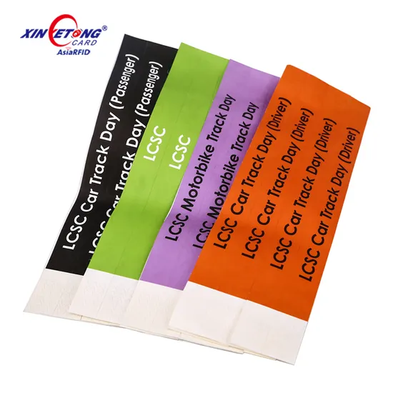 Cheap Custom Logo Festival Digital Printed Paper Wrist Band Disposable Self Adhesive Waterproof Bracelet Pulsera Tyvek Wristband 