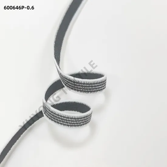 Polyester/Nylon Small Webbing Plush Grid Jacquard Elastic Band for Shoulder Strap 