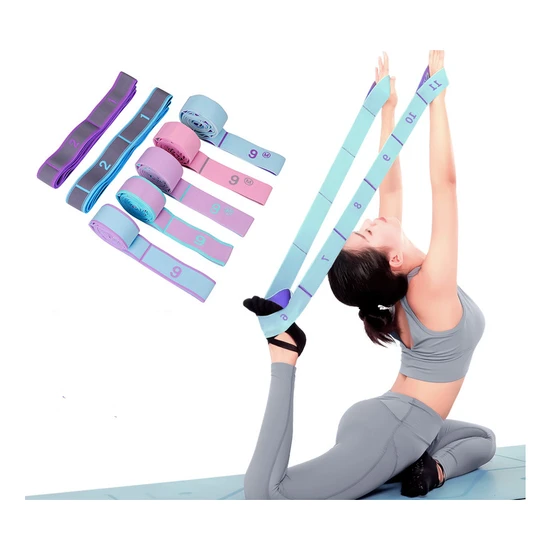 New 9 Grid Yoga Dance Pull Elastic Band Fitness Resistance Band 