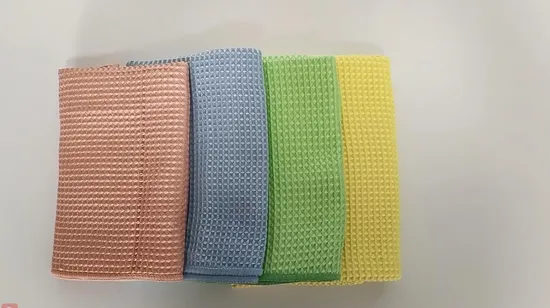 OEM Factory Gery 40*60cm 350GSM Pineapple Grid Waffle Microfiber Detailing Cloth for Car Washing 